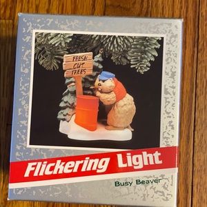 Hallmark Busy Beaver flickering light ornament